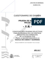 Guardia Civil English exam questions for corporal and guard scale entrance exam