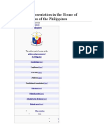 Party-List Representation in The House of Representatives of The Philippines