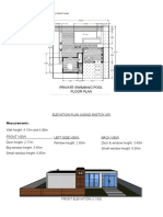 Blueprint of Floor Plan, Elevation Plan, Roof Plan