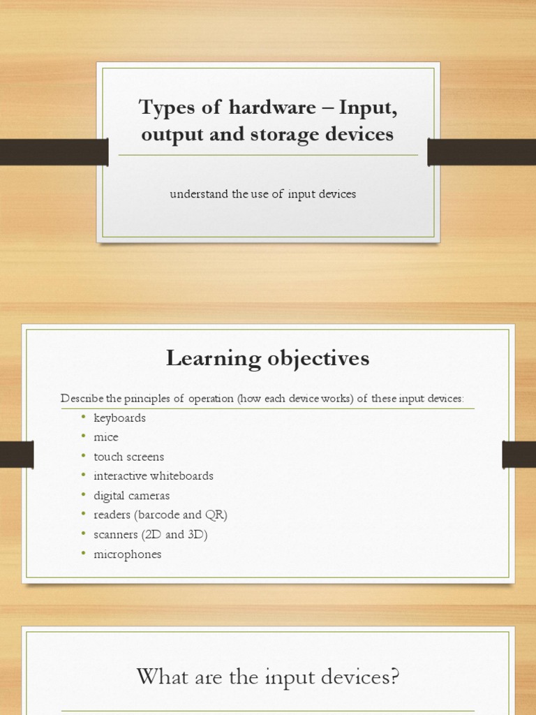 Overview of Computer Input Devices | PDF | Input/Output | Image Scanner