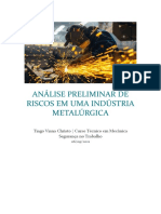 Análise Preliminar de Riscos em Uma Indústria Metalúrgica