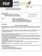 Discussion Module 1: Project Definition