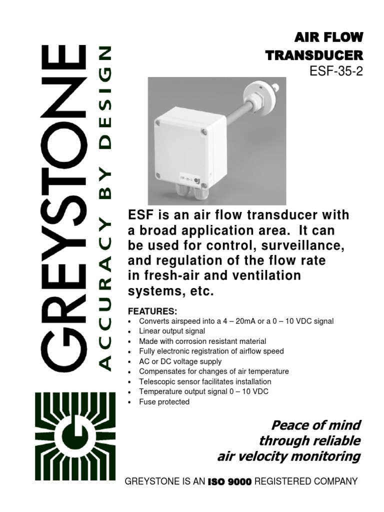 Air Flow Transducer PDF Electrical Engineering Physical Quantities