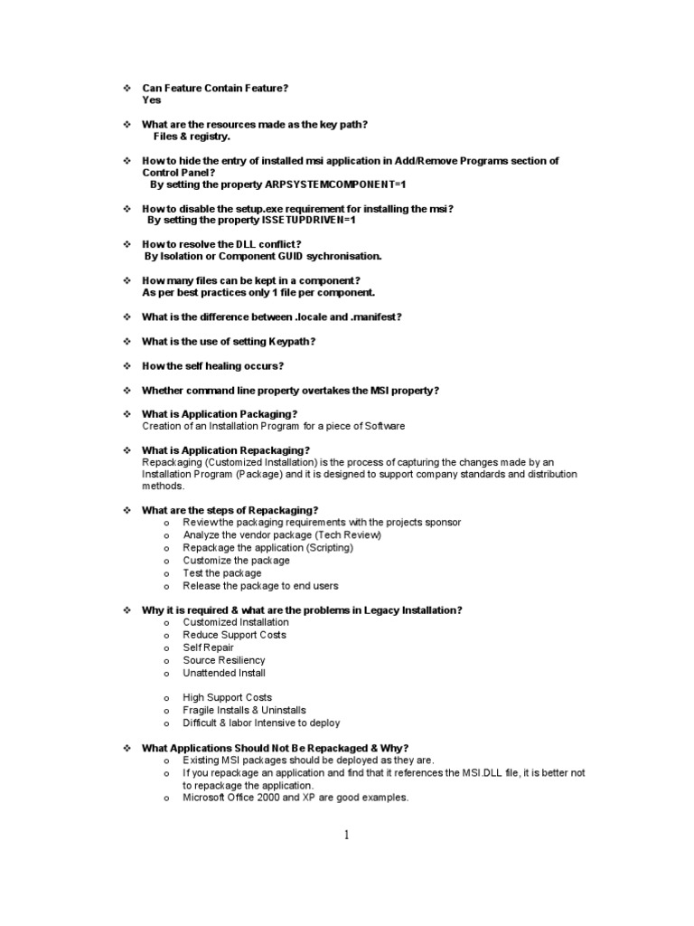 Packaging Questions Set5 PDF Windows Registry Group Policy