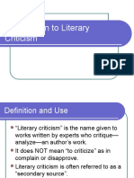 Introduction to Literary Criticism Methods