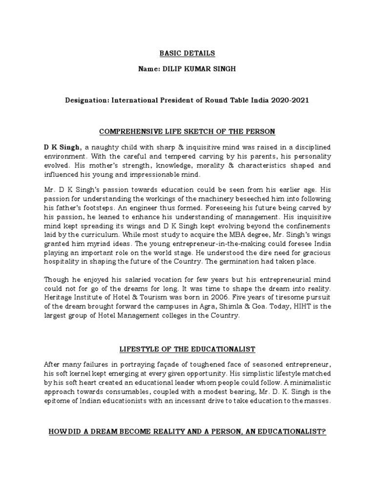 Round Table International President PDF