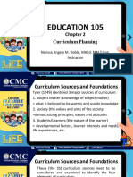 Education 105: Curriculum Planning