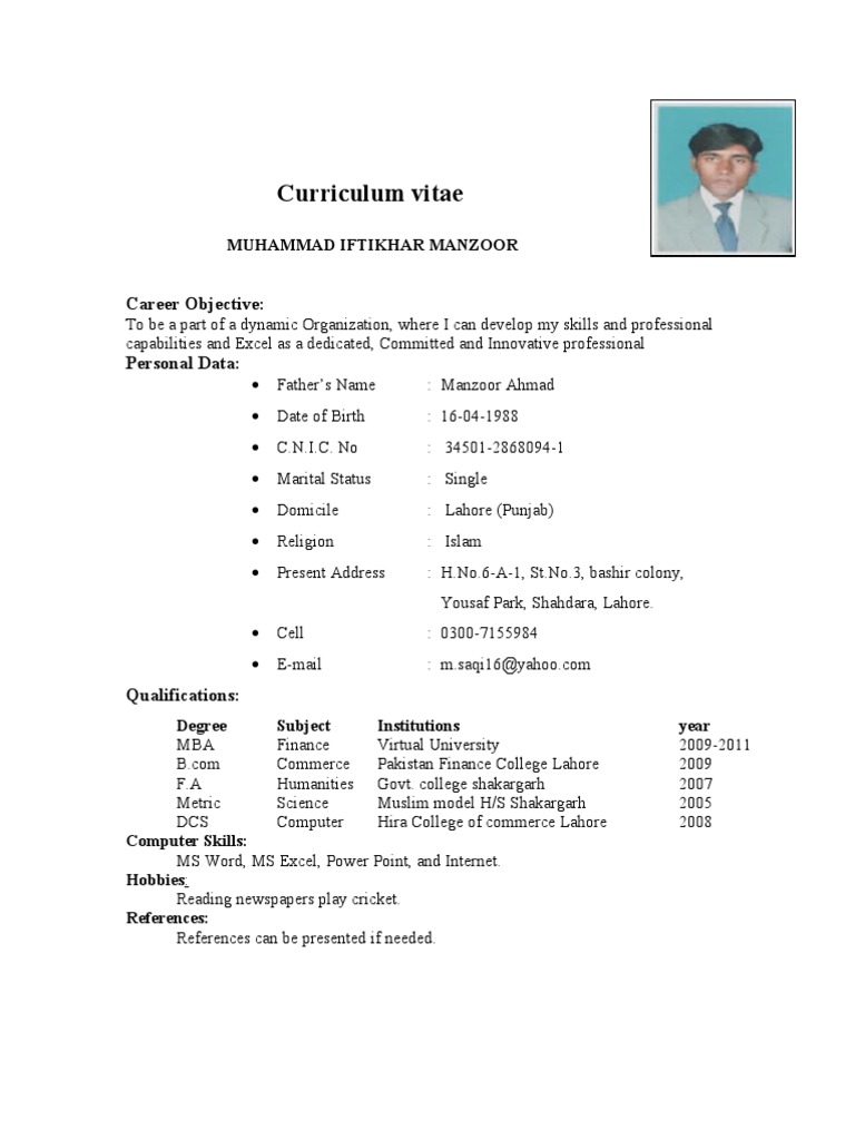 Current CV | PDF | Career & Growth