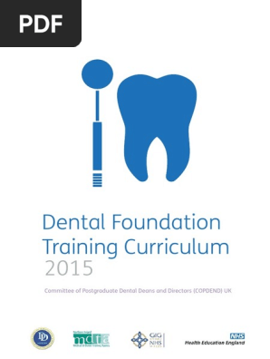 Dental Foundation Training Curriculum 2016