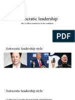 Autocratic Leadership: How It Affects Employees in The Workplace