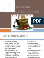 Application Letter Shs Grade Xii: Bahan Ajar Bahasa Inggris