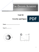 Unit 9J Gravity and Space: Name: .