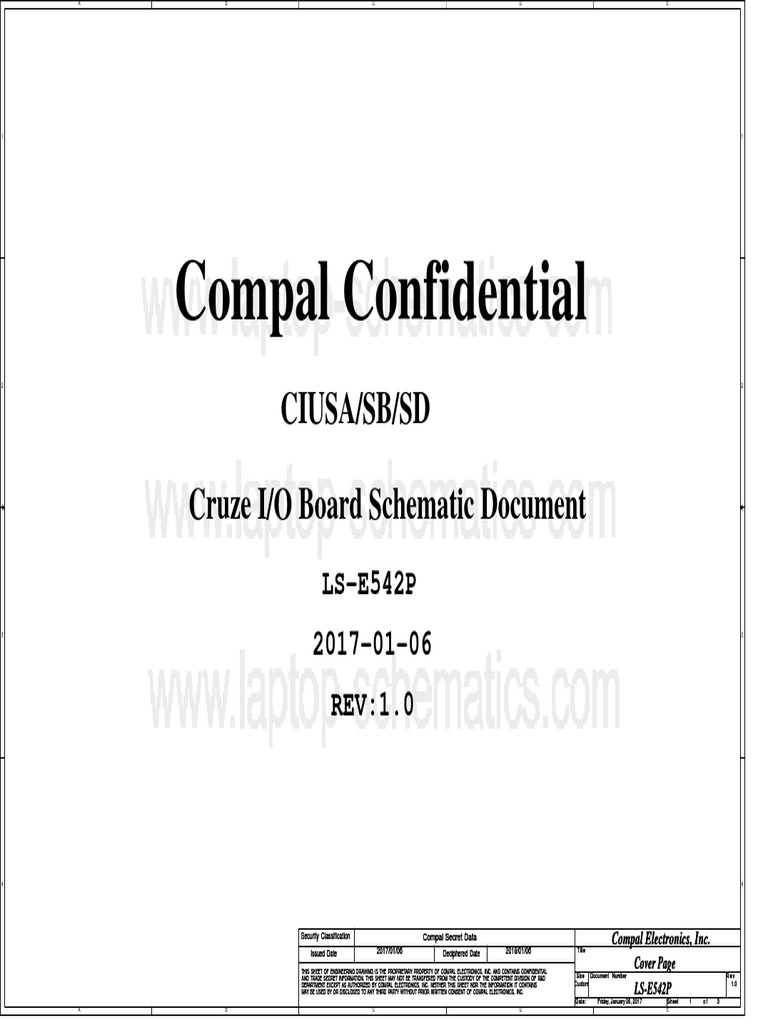 LS-E542P CIUSA - SB - SD Cruze IO Board | PDF | Privacy | Computing
