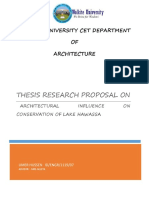 Thesis Research Proposal in Hawassa Lake Side