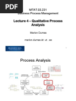 Lecture 4 - Qualitative Process Analysis: MTAT.03.231 Business Process Management