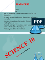 Week 1 - SCIENCE 10