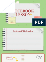 Notebook Lesson PowerPoint Templates