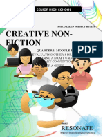 Creative Non-Fiction: Quarter 1, Module 5