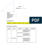 Formato Elaboración de Talleres