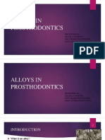Alloys in Prosthodontics