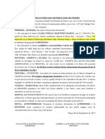 Contrato privado préstamo 20 mil dólares 10 días 3% interés