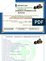 Carlos Alberto Ferreia de Souza: Certificado