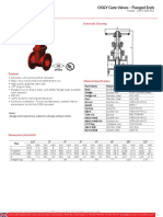 OS&Y Gate Valves - Flanged Ends: Schematic Drawing