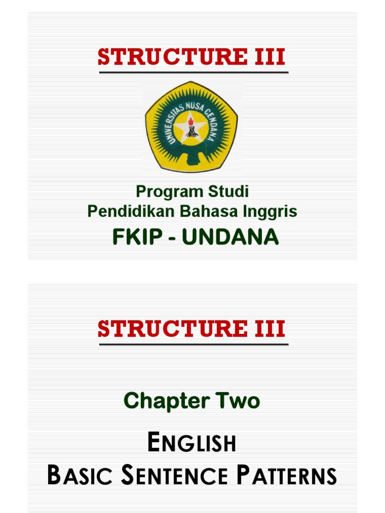 English Basic Sentence Patterns Pdf Verb Subject Grammar