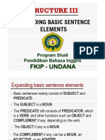 Expanding Basic Sentence Elements