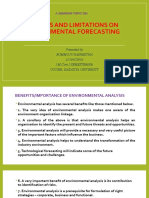 Benefits and Limitations On Environmental Forecasting: A Seminar Topic On