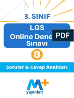 8 Sinif LGS Online Deneme Sinavi 3 Sorular Cevap Anahtari 17 18 19 Nisan Tarihli Sinav