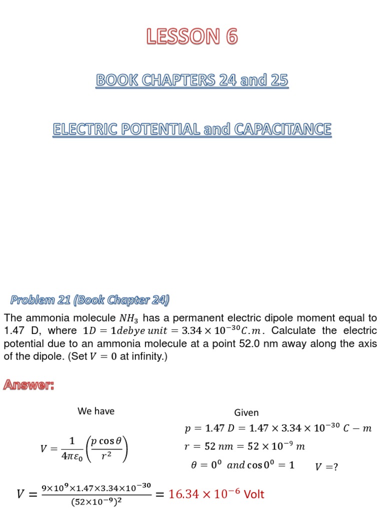 LESSON 6 (FinalTerm) Fall 202021 PDF Capacitance Capacitor