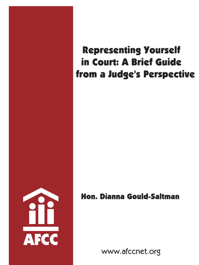 Representing Yourself in Court: A Brief Guide From A Judge S