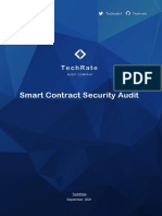 Smart Contract Security Audit: Techrate September, 2021