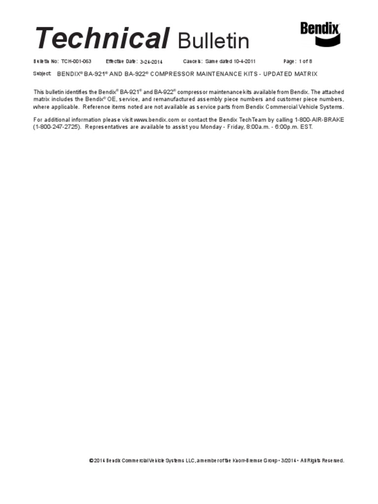 Bendix Air Compressors | Download Free PDF | Internal Combustion Engine ...