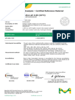 Certificate of Analysis - Certified Reference Material Certipur Buffer Solution PH 4.00 (20°C)