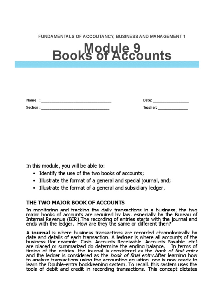 Overview of Books of Accounts | PDF | Debits And Credits | Bookkeeping