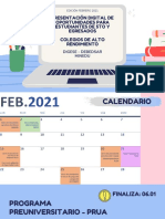 Calendario Febrero - Estudiantes y Egresados