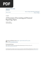 A Discussion of Accounting and Financial Reporting Topics