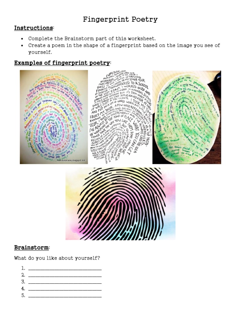 Fingerprint Poetry | PDF