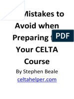 15 Mistakes to Avoid When Preparing for Your CELTA Course