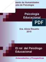 ROL DEL PSICOLOGO EDUCACIONAL