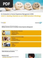 Unit 5: Getting Started On An HXM Solution Strategy