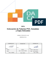 4.1 PETS-GTO-13-02 Procedimiento Colocación de Tuberías PVC y Cajas Empotradas V.00