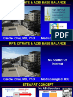 RRT: Citrate & Acid Base Balance: Carole Ichai, MD, PHD Medicosurgical Icu