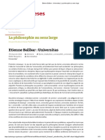 Balibar - Universitas - La Philosophie Au Sens Large