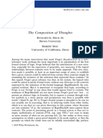 The Composition of Thoughts: R G. H J Brown University R M University of California, Davis