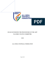 AIFF Players' Status Committee procedural rules