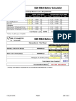 ECC-50DA Battery Calculation: Secondary Power Source Requirements