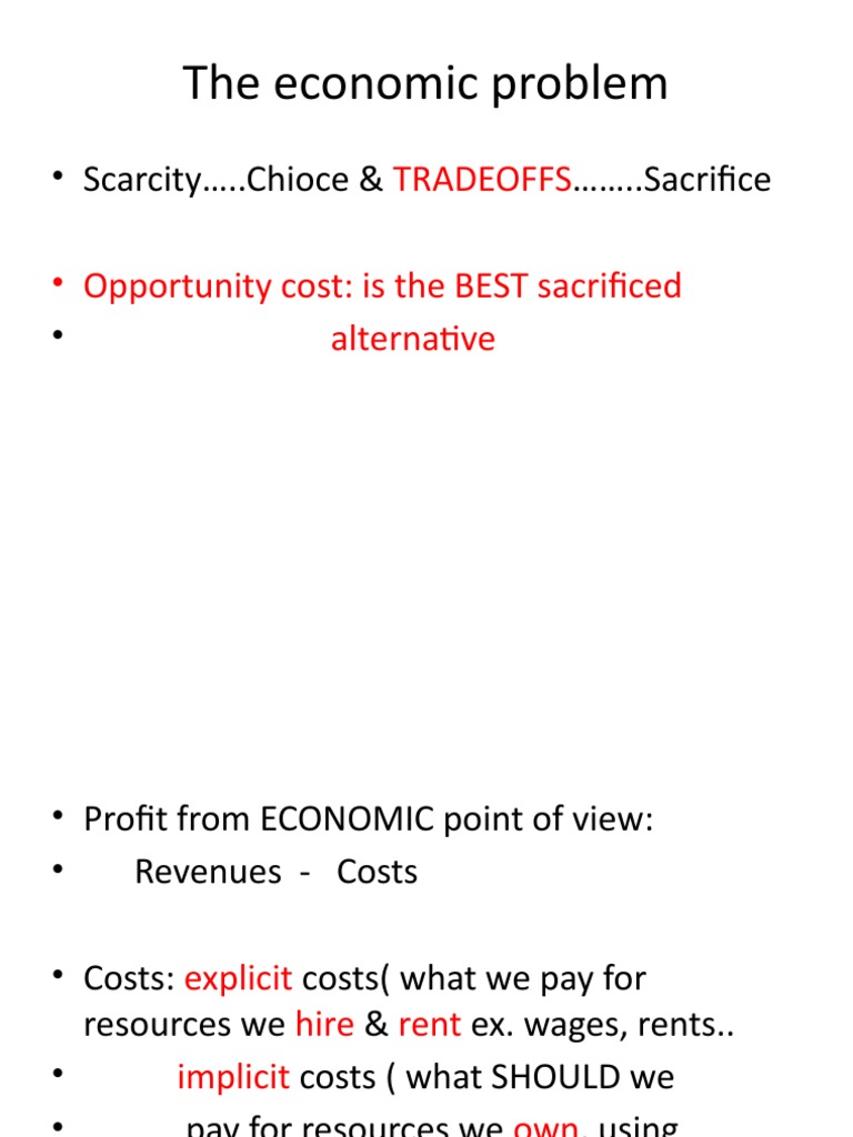 The Economic Problem (Chapter 1) Notes | PDF | Business | Law